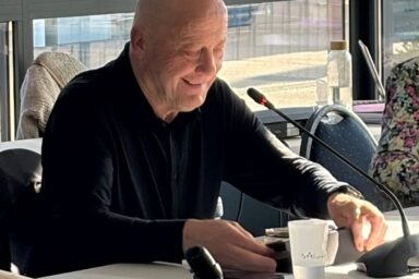 Gérard Daudet, Président de LMV, qui sourit au moment de sa réelection à al tête de LMV