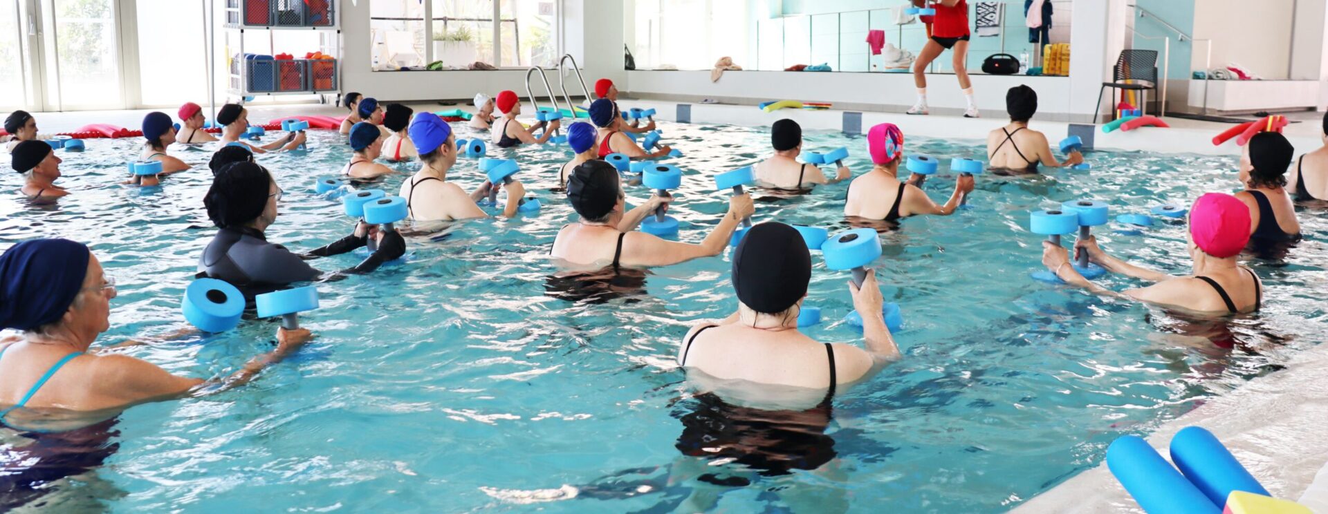 Cours d'aquagym à la piscine couverte Alphonse Roudière
