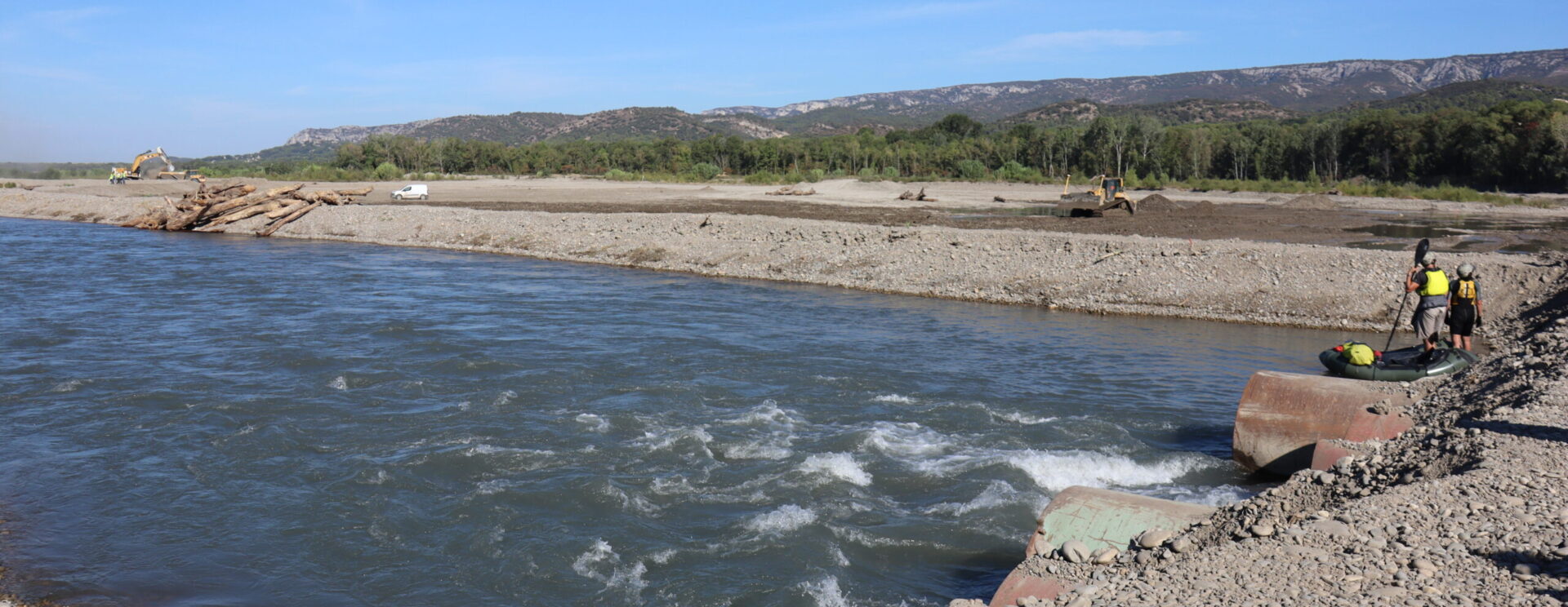 Travaux sur le lit et les berges de la Durance