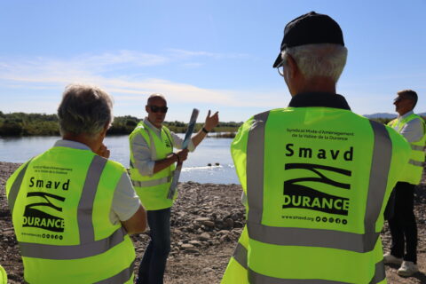 Présentation des travaux sur le lit et les berges de la Durance, opérés par le syndicat mixte d'aménagement de la vallée de la Durance (SMAVD)