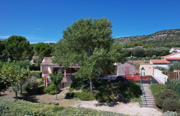 Vue drone de la crèche François Ronot de Mérindol