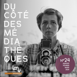 Vivian Maier illustre la couverturede la programmation culturelle des médiathèques LMV pour la période janvier à mars 2024 - Agrandir l'image, fenêtre modale