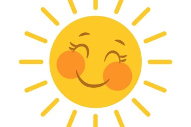 Dessin d'un soleil qui sourit